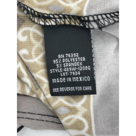 SNAP Women's Short Sleeve V Neck Stretch Knit Tunic Dress Size 2X - Picture 7 of 10